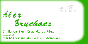 alex bruchacs business card